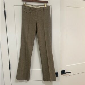 Theory Beige and Brown Wool Trousers
